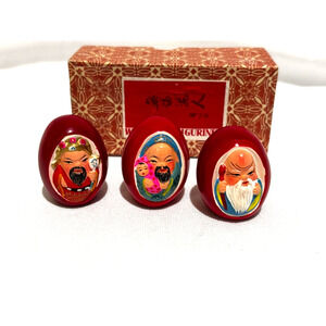 Wuxi 3 vintage wax Chinese Family Blessed money luck mini eggs original‎ box mcm